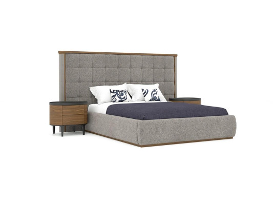 Camera da letto lussuoso set 4 pezzi letto 2 comodini design pouf Mobili moderni