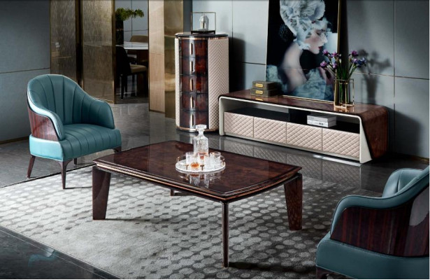 Soggiorno di lusso Mobili Sideboard Armadio in pelle Lucido rtv tv