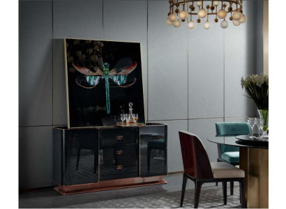 Comò credenza Design Mobili in legno Comodini credenza Legno massiccio Side