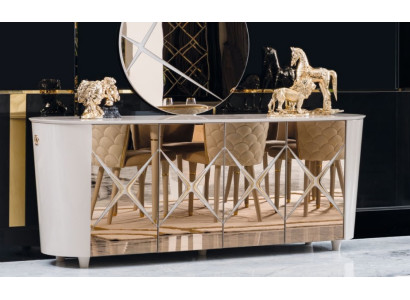 Comò di stile italiano Comò d'oro Sideboard in legno massello Mobili Comò