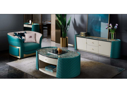 Mobile basso turchese per soggiorno, nuovo