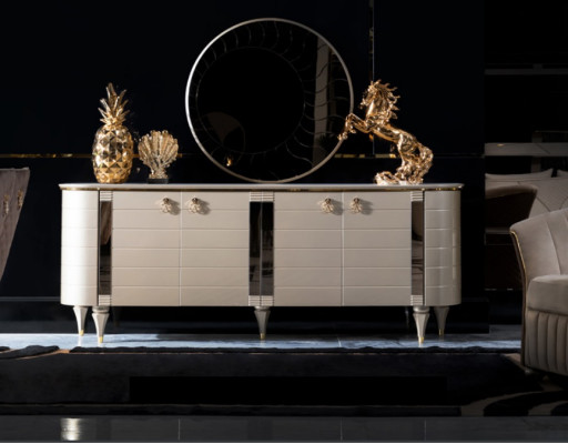 Mobili di lusso, comò, armadio, mensola, consolle, armadio in legno, specchio, comò, armadio.