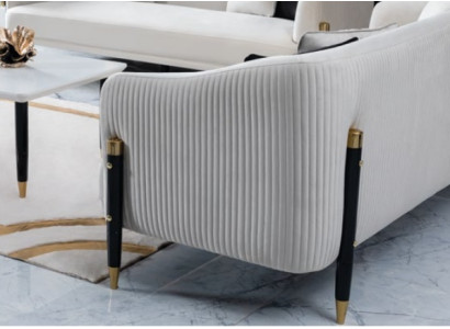 Divano design 3 posti Design 210cm Divani di lusso Divano 3 posti Nuovo divano in tessuto.