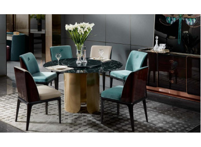 Set di sedie per sala da pranzo in azzurro chiaro, 4 sedie con schienale alto, design moderno, mobili di lusso.