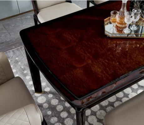 Tavolo da pranzo marrone, tavoli di design moderni, mobili da design di lusso per la sala da pranzo.