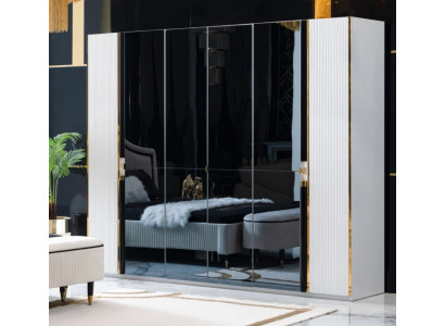 Tessile Letto Camera da Letto Mobili Design Gruppo 5 pezzi Set di 2 comodini Letti Nuovi