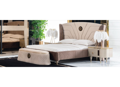 Set di lusso camera da letto, letto, comodino, cassettiera, sgabello, gruppo, set, nuovo, 5 pezzi.