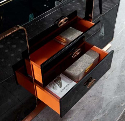 Comò credenza Design Mobili in legno Comodini credenza Legno massiccio Side