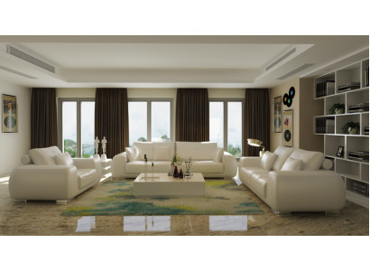 Sofà moderno 3+2+1 posti set divani design divano imbottito divani