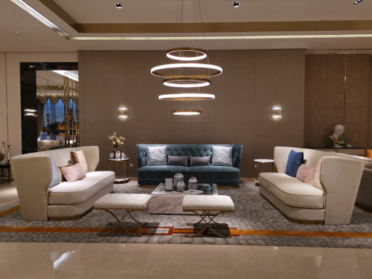 Divano Divano 265cm Divani Imbottiti 4 Posti Tessuto grande xxl Divani Soggiorno