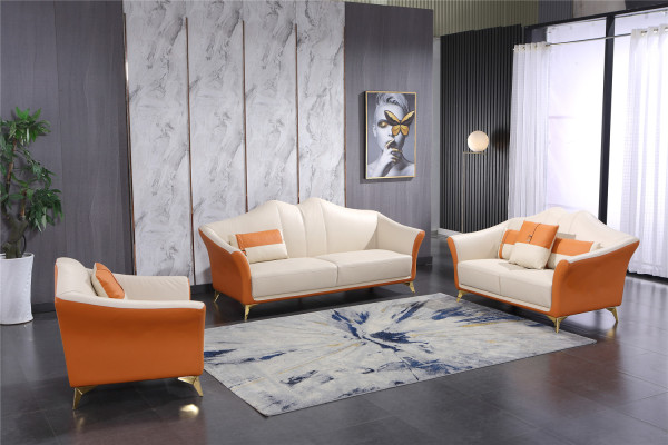 Divano con rivestimento in pelle, divano, sedile, set completo, divano moderno 3 posti + 2 posti.