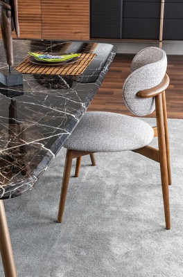 Tavolo da pranzo, gruppo da pranzo, sedie da sala da pranzo, set d'angolo cottura 5 pezzi in marmo nero