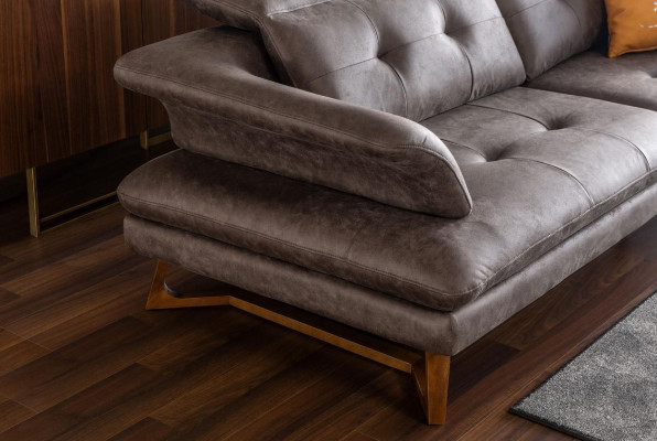 Set di divani 3 posti, divano, divani, composizioni, moderno, grigio, poltrona.