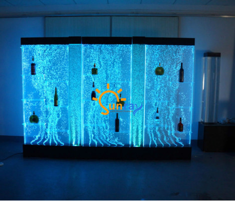 Mobile a LED per bar, parete d'acqua, colonna decorativa, banco bar illuminato, pareti d'acqua.