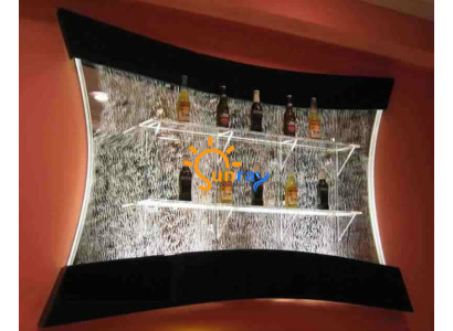 LED scaffale bar parete di acqua colonna decorativa illuminata parete d'acqua Bar bancone