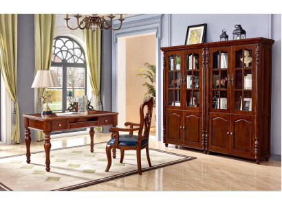 Set da ufficio per scrivania per studio, 4 pezzi. Sedia, 2 librerie, arredamento da ufficio.