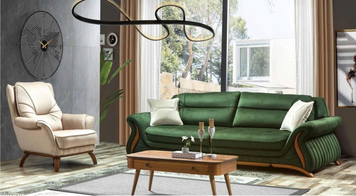 Lusso Classico Tessile Divani Design Divano 3+1 Posti Poltrona Divano Imbottito Divani