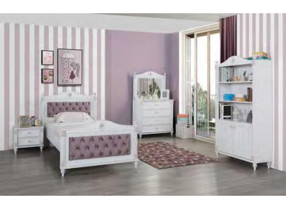 Comò con specchio camera dei bambini armadio per bambini ragazza camera da letto bianco mobili