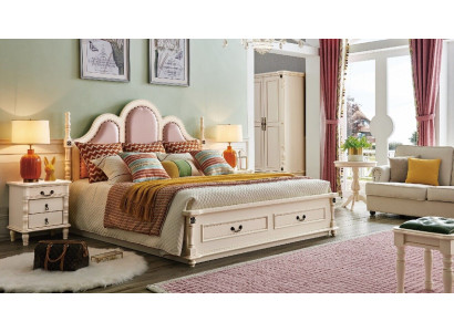 Letto Imbottito Design Lusso Matrimoniale Letti da Hotel Camera da Letto 180x200 cm Legno Nuovo