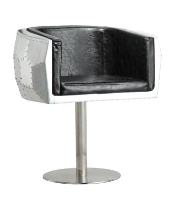 Sedia sedie Pelle alluminio Design mobili Sala da pranzo Poltrona Aviatore pelle autentica