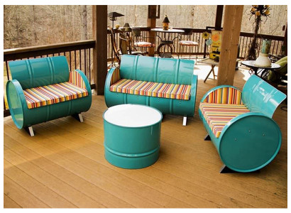 Set divano moderno industriale in ferro tessuto banca ristorante divano in alluminio