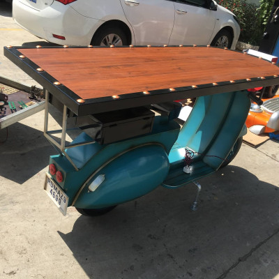 Tavolo da bar vintage, tavolo da buffet, consolle, banco da bar, tavoli