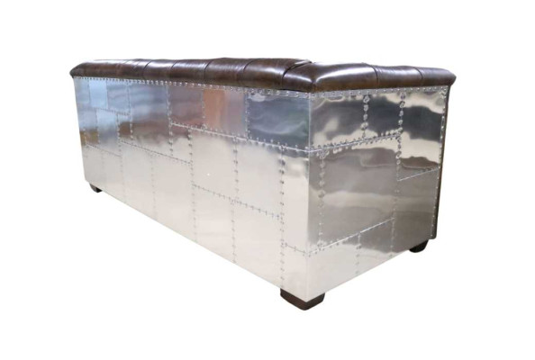 Divano Chesterfield 3 posti vintage in pelle marrone shabby