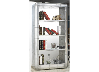 Mobili da aviatore, scaffale in alluminio, arredamento di lusso del designer, armadio, ripiani