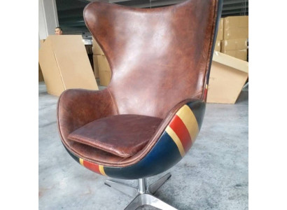 Sedia Vintage poltrona da lounge Girevole sedia da presidenza Lounge Club Pelle Jack