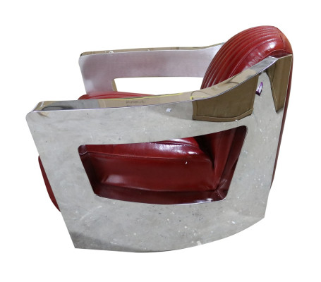 Poltrona in pelle vintage rossa in pelle vera poltrona retrò design poltrona da club aviatore