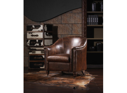 Poltrona club in pelle vintage Poltrona in pelle Poltrona Design in pelle Vera Pelle Divano retrò