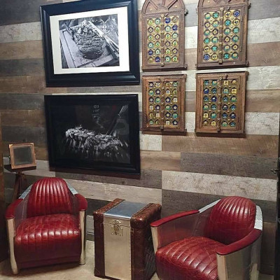 Aereo Sedia in Pelle Vintage Rossa Vera Pelle Stile Retrò Poltrona Design Club