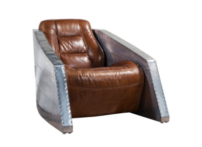 Poltrona in pelle design aereo Club in pelle Poltrona Aviator Vintage