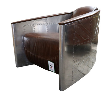 Poltrona Poltrona da club Aviator in pelle Poltrona in pelle vintage Mobili da poltrona Nuovo aeroplano