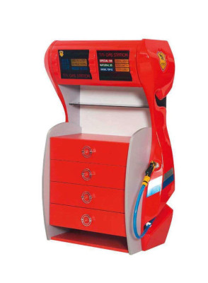 Camera da letto per bambini Set auto Letto Armadio Cassettiera Scrivania Mobili da ragazzi 4 pezzi