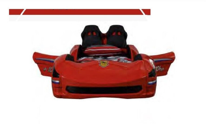 Camera da letto per bambini Set auto Letto Armadio Cassettiera Scrivania Mobili da ragazzi 4 pezzi