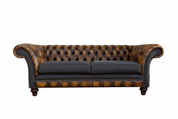 Tre posti lussuoso divano a tre posti imbottito classico seduta mobili da soggiorno.