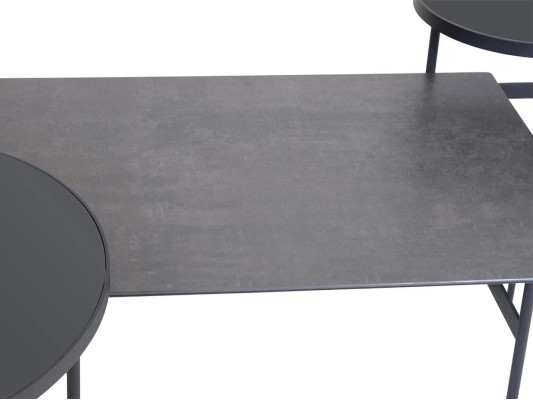 Set di mobili di design di lusso tavolino 3 pezzi 2x tavolino soggiorno completo