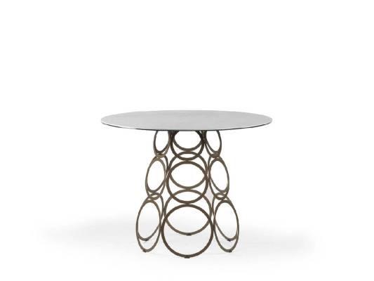 Tavolo rotondo da pranzo Tavolo da cucina Tavolo da pranzo Tavolo rotondo 100 cm Industriale Bianco