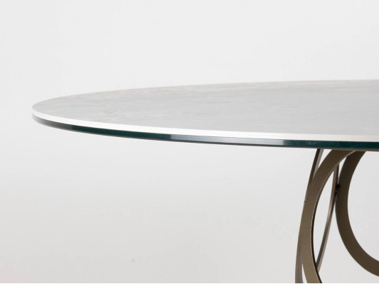 Tavolo rotondo da pranzo Tavolo da cucina Tavolo da pranzo Tavolo rotondo 100 cm Industriale Bianco