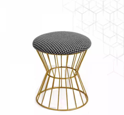 Sgabello Poggias piedi Cubo Mobili di lusso Design Stile Lounge Club Tessuto