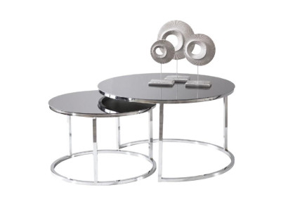 Set di tavolini da caffè di lusso argento design soggiorno