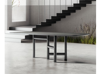 Tavolo da cucina Tavolo da pranzo Allungabile Design di lusso in legno Grigio