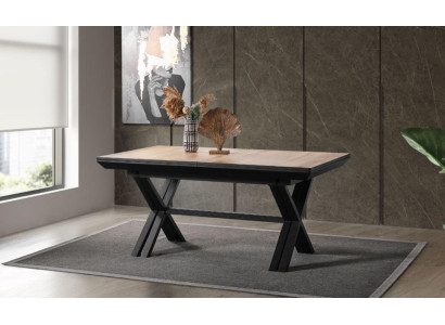 Grande tavolo tavoli da conferenza tavolo da pranzo allungabile in legno marrone XXL