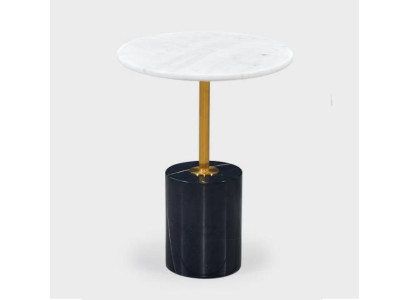 Tavolino da salotto nero di lusso, tavolino da appoggio, in forma rotonda, nuovo.