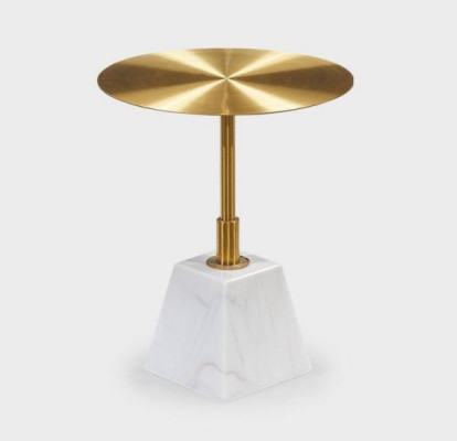 Tavolino d'appoggio rotondo in metallo di alta qualità, design di eleganti tavolini da caffè