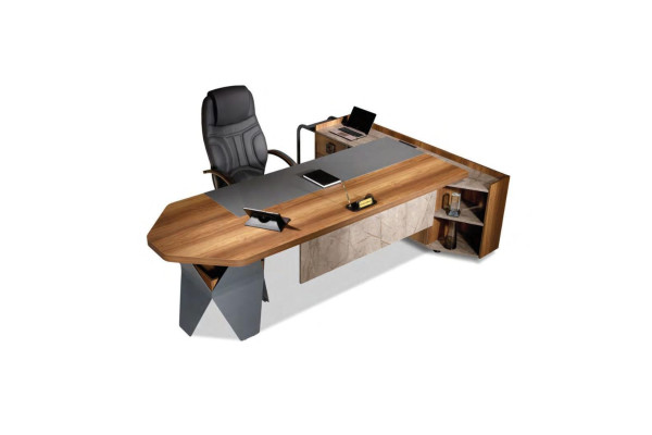 Scrivania da ufficio Scrivania Angolare Tavolo da Lavoro Ufficio Legno Marrone