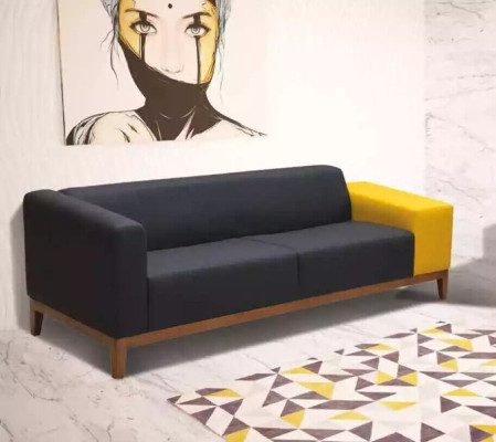 Arredamento imbottito Set divano grigio Tre posti Poltrone Set da studio.