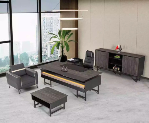 Scrivania ad angolo in legno moderna per ufficio da lavoro, mobili da ufficio design nuovi