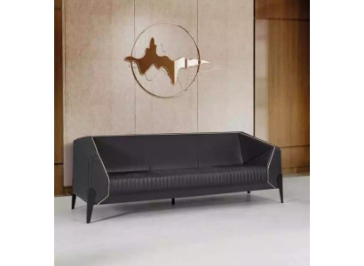 Divano in pelle nera Mobili per ufficio Soggiorno Nuovo divano Divani di lusso
